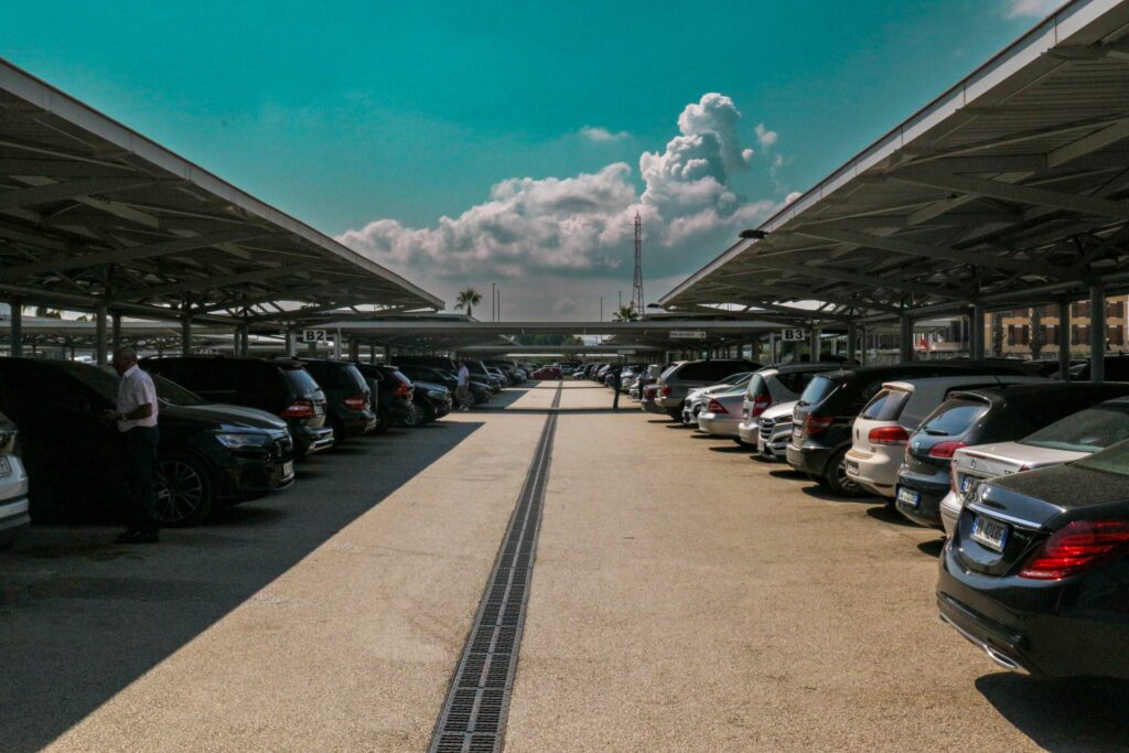 Tirana Airport arrivals area car rental