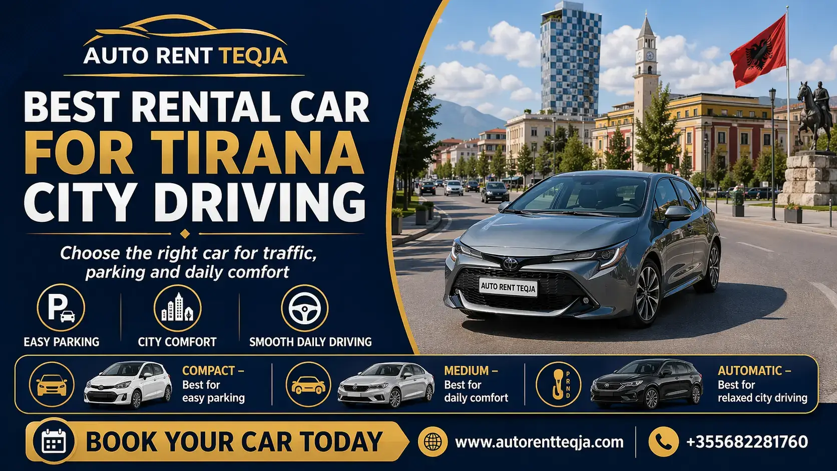 Car rental delivery in Tirana city