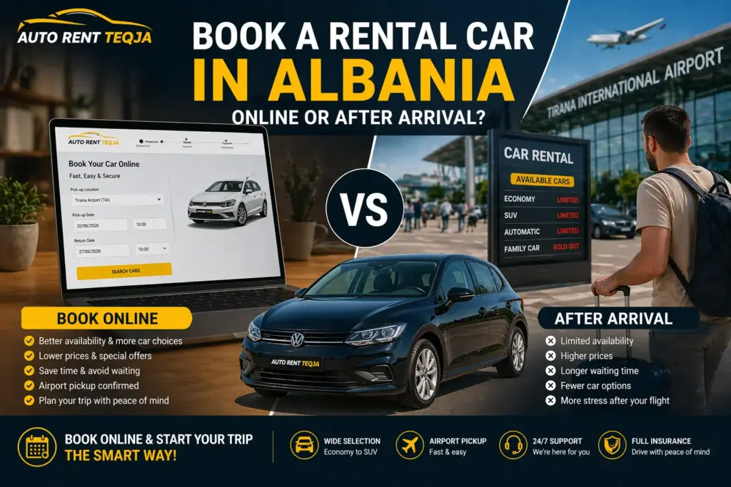 Book a rental car in Albania online or after arrival