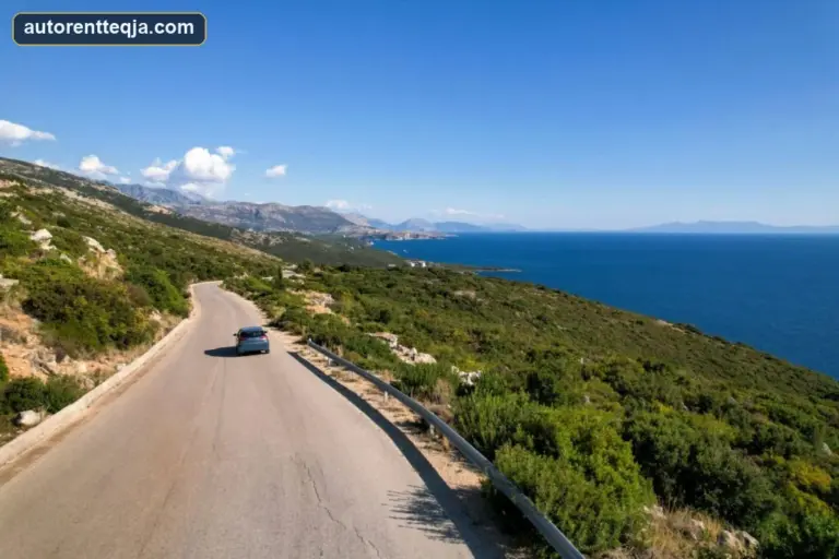 Rental car route from Tirana Airport to the Albanian Riviera